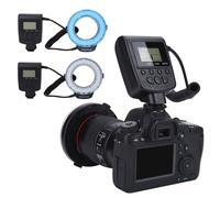 Kit flash annulaire à 48 LED pour la macrophotographie avec 8 adaptateurs d'objectif