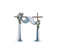 VEVOR Kit fleurs artificielles pour arche mariage – 2 bouquets, 2 rideaux translucides – Bleu Blanc