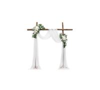 Kit Fleurs Artificielles pour Arche de Mariage avec 2 Bouquets de Fleurs 1 Rideau Translucide pour Décoration de Célébrations de
