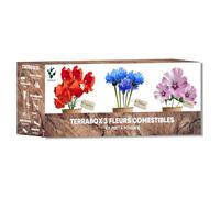 Kit Fleurs Comestibles - Graines Bio Coquelicot, Mauve, Bleuet - Mini Jardin Intérieur & Extérieur - Cadeau Cuisine & Jardinage Original - DIY Déco Écologique - Made in France