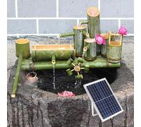 Kit fontaine à eau solaire avec pompe, panneau et filtre pour décoration de jardin intérieure ou extérieure