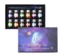 Kit for Beginners - Glitter Glass Dip Pen Set | Leakproof Ink Pen, Stylish Supplies for Illustration, Painting, Writing, Art Projects, for Students