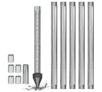Kit Forage Manuel Puits Eau avec Pointe Filtrante Acier Inoxydable, Crépine Anti-Sable 60 Mesh et Système Tubulaire Galvanisé pour Terrain Rural(6M Kit)