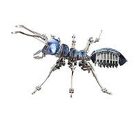 Kit Fourmi mécanique articulée en métal 150+ pièces | six pattes segmentées, une structure corporelle visible et des textures industrielles, temps de montage environ 3 à 5 heures