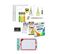 Kit Fournitures Scolaires 18 Pièces Spécial Primaire + 1 Index Adhésif Blumie (Vert)