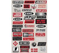 KIT Fox Autocollants Sponsor Moto COMPATIBILE pour Honda Yamaha KTM Cross Casque Enduro (58)