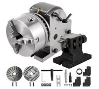 Kit Fraisage Semi-universel Avec Mandrin 4", Contre-pointe Et Plaques Séparation, Tête Division 3 Mors, BS-0, For Fraiseuse, Rectifieuse, Perceuse