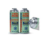 Kit FreezeEco 2x 2 en 1 réfrigérant de remplacement R134a pour climatiseurs avec huile et mastic d'étanchéité