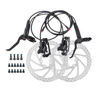 Kit Frein Hydraulique Trottinette Electrique, Capteur Coupure Moteur | Étriers double piston aluminium, adaptateur de montage universel pour vélo de route, VTT, fat bike, BMX, pliant, scooter