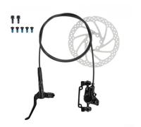 Kit Frein Hydraulique Vélo Double Piston 160mm Aluminium | piston, pour force égale, freinage stable, hydraulique complet, pour câble 1000mm inclus(Left rear + disc)