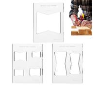 Kit gabarit de défonceuse en forme de nœud papillon | 3 gabarits en acrylique transparent - Pièces, accessoires transparents avec clairement marqués pour travaux manuels de bijoux