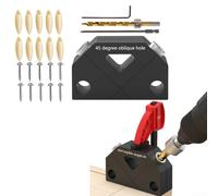 Kit gabarit de poche à 45 degrés, guide de perçage oblique, guide de perçage réglable, connexion sans fixation (8 mm)