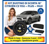 Kit Galette de secours 16" CITROEN C3 2024 YOU PLUS - MAX Cric et Étui