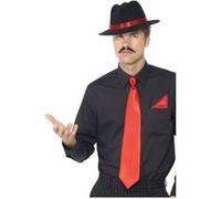 Kit Gangster Noir Et Rouge - Rouge / Noir - Taille Unique G