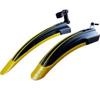 Kit garde-boue avant & arrière | Garde-boue plastique anti-éclaboussures pour VTT | Bavettes pour vélos | Couleur [jaune] - Protection de roue universelle | Garde-boue vélo de course | 26 - 28 pouces
