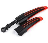 Kit garde-boue avant & arrière | Garde-boue plastique anti-éclaboussures pour VTT | Bavettes pour vélos | Couleur [rouge] - Protection de roue universelle | Protection de roue de course | 26 - 28 pouc