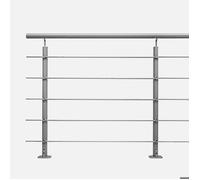 Kit garde-corps aluminium gris karako 2m pose à plat, Opalu KORDO