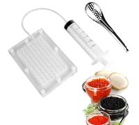 Kit Gastronomie Moléculaire Caviar Maker Box Spherification Compte-gouttes Kit Gastronomie Moléculaire pour Desserts, Boissons, Yaourts, Glace