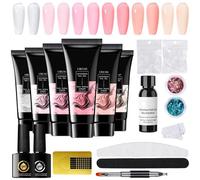 Kit Gel Pour Ongles - Base 6 Couleurs Gel Reconstruction Ongles, Longue Durée Multifonctionnel Pour Débutants Manucure