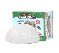 Kit Gemstone Dig - Kit D'excavation Éducative en Géologie - Outil D'excavation STEM | Science Découvre pour Les De 6 Ans Et Plus, Jouet Minéral Archéologie avec des Outils Et des Cristaux, Une