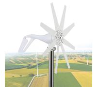 Kit générateur de turbine éolienne 6000 W, moulin à vent à axe vertical à 8 pales avec contrôleur, 48 V, réglage automatique du vent, solution d'énergie hors réseau