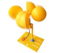 Kit Générateur D'éolien Jouet Scientifique STEM DIY - Mini Alimentation D'arbre Vertical, Modèle D'expérience D'électricité LED | Projet De Salle De Classe Électronique En Plein Air