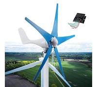 Kit générateur d'éolienne, 12 000 W 12 V/24 V/48 V avec contrôleur MPPT, 5 lames, réglage automatique de la direction du vent pour bateau, camping-car, bateau