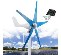 Kit générateur d'éolienne 12 000 W - Petit moulin à vent 5 lames, générateur industriel à aimant permanent 3 phases AC avec contrôleur MPPT pour solutions d'énergie renouvelable