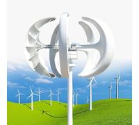 Kit générateur d'éolienne Horizontale AC avec contrôleur de Charge, 3 000 W/4 000 W/5 000 W, kit générateur d'éolienne Verticale, 5 pales, 12 V/24 V/48 V pour Usage Domestique, Solution éner