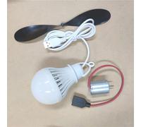 Kit générateur d'éolienne pour l'éducation STEM - Hélice métallique de 18 cm avec ampoule LED USB 5 W, kit d'expérimentation de moteur et d'énergie éolienne pour étudiants