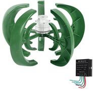 Kit générateur d'éolienne verticale 2000 W pour alimentation domestique - Solution d'énergie renouvelable 24 V pour une production efficace d'électricité, équipement d'énergie éolienne écologique