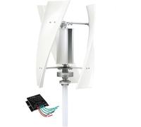 Kit générateur d'éolienne verticale 5000 W avec contrôleur MPPT pour alimentation électrique domestique - 12 V/24 V/48 V/220 V AC triphasé pour une production d'énergie efficace