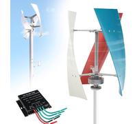 Kit générateur éolien à axe vertical de 18 000 W - Système d'énergie éolienne haute efficacité avec ajustement automatique de la direction du vent pour la maison, le bateau, le gazebo et les solutions