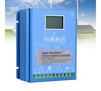 Kit générateur éolien avec contrôleur de Charge pour Turbine Verticale, contrôleur Hybride éolien-Solaire, Charge MPPT pour Panneau Solaire et éolienne, écran LCD, Charge d'appoint Efficace,