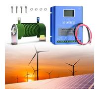Kit générateur éolien avec régulateur de Charge, générateur à Turbine Verticale, régulateur de Charge Hybride éolien-Solaire MPPT, système Hors réseau avec écran LCD et décharge de Charge, c