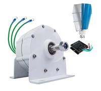 Kit générateur éolien avec régulateur de Charge, générateur Vertical d'électricité, générateur CA à Aimant Permanent Basse Vitesse 2000 W, alternateur triphasé sans engrenage 12 V/24 V/48 V