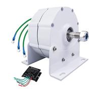 Kit générateur éolien avec régulateur de Charge, générateur Vertical d'électricité, Moteur à Aimant Permanent sans engrenage 8000 W 24 V à Basse Vitesse, 12 V/24 V/48 V en Option, énergie li