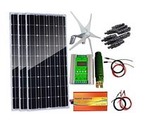 Kit générateur éolien-solaire 700 W - Éolienne de 400 W et 3 panneaux solaires de 100 W avec contrôleur hybride à onde sinusoïdale pure de 1000 W