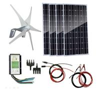 Kit générateur éolien-Solaire: éolienne 400W et 4 Panneaux solaires 100W, contrôleur Hybride + Accessoires