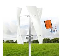 Kit générateur éolien vertical 18 000 W - 12 V/24 V/48 V, 3 pales, aimant permanent, solution hybride éolienne et solaire - Énergie renouvelable efficace pour une utilisation domestique et hors réseau