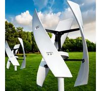 Kit générateur éolien Vertical avec régulateur de Charge, 3000 W, Compatible avec Les systèmes solaires et éoliens 12 V/24 V/48 V/220 V. Ce générateur d'énergie éolienne Vertical est idéal p