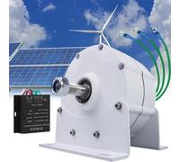 Kit générateur pour éolienne avec régulateur de Charge, générateur Vertical d'électricité, alternateur sans engrenage à Aimant Permanent de 12 000 W, Basse Vitesse (600 TR/Min), 12 V/24 V/48