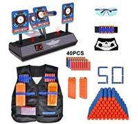 Kit Gilet Tactique avec cible électronique et balles recharge PR Nerf N-Strike Elite/Mega jouet Enfant - Lewin Deal G