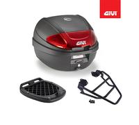 Kit GIVI Baulot Noir 30LT E300N2B + Plaque MBK Skycruiser 125 2008 2009