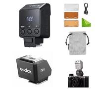 Kit- Godox iT22 S Flash TTL & Riser Hot Shoe TR TTL, Hauteur réglable de 30mm (0-90°), Flash par Rebond/Direct, 700 Flashes avec Recyclage de 1,5s, Modificateurs magnétiques pour Sony a77/a350 (Noir)