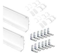 Kit Gola à profil central pour meubles de cuisine, Peint en blanc Peint en blanc G