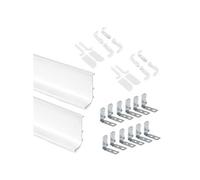 Kit Gola de profil supérieur pour meubles de cuisine, Peint en blanc Peint en blanc G
