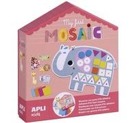 APLI Kids 17143 - My First Mosaïque - Jeu créatif en mousse EVA pour enfant dès 3 ans - Animaux de la jungle - Belles illustrations colorées - Activité manuelle éducative - Motricité fine.