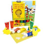 Kit Gouache Aux Doigts 6 Tubes 20 Ml Animaux Les Animaux De La Ferme