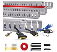 Kit goulottes de câble,Conduit de Chemin de Câbles de télévision, Plateau de Gestion de câbles sous Bureau 160 cm (4 x 15,7 Pouces), Rangement pour Câbles